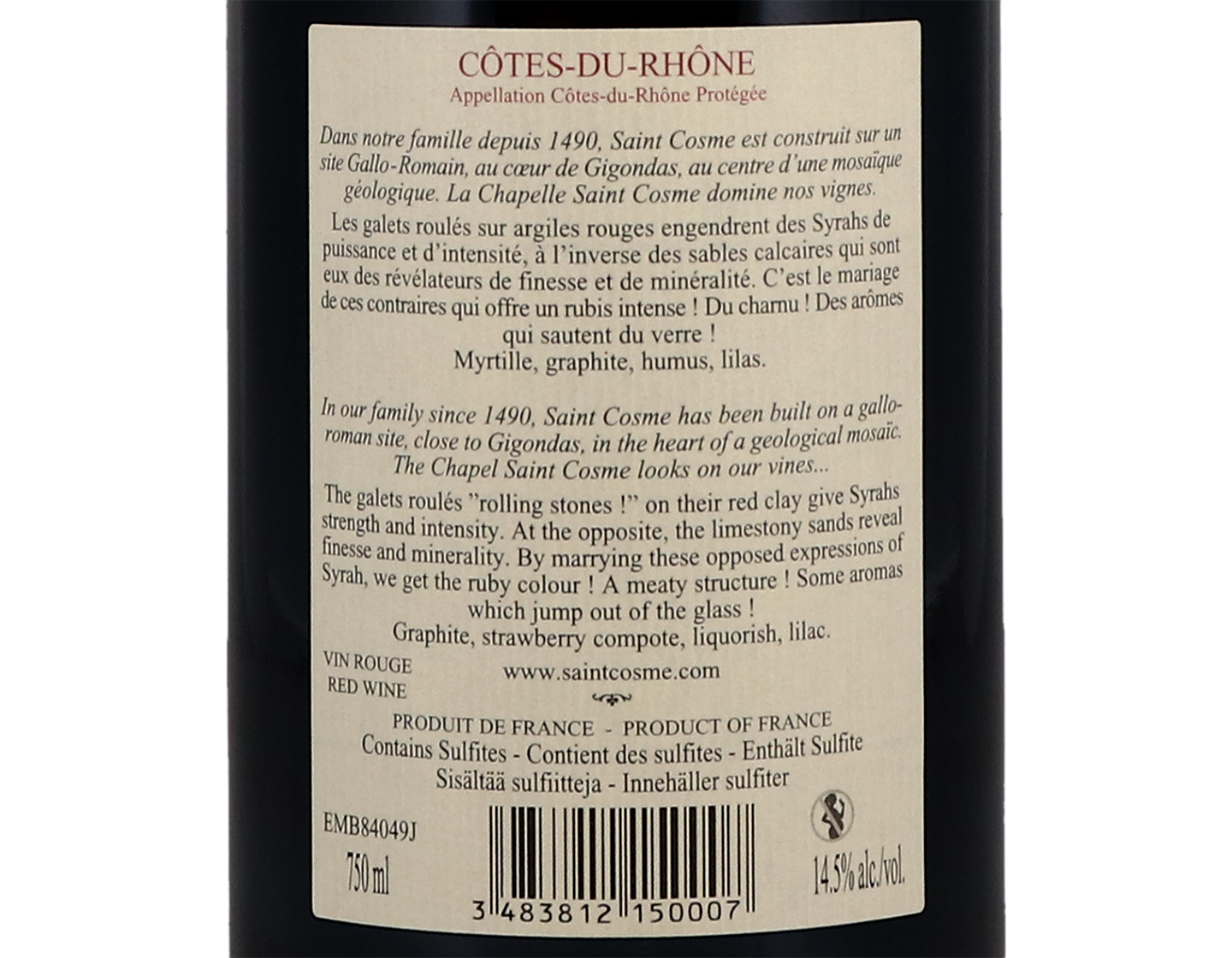 Côtes-du-Rhône, Saint Cosme 2020