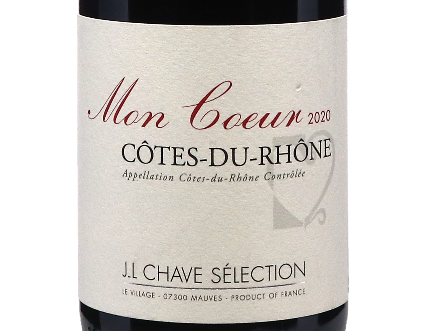 Côtes-du-Rhône, Mon Coeur, Selection, Jean-Louis Chave 2020V2