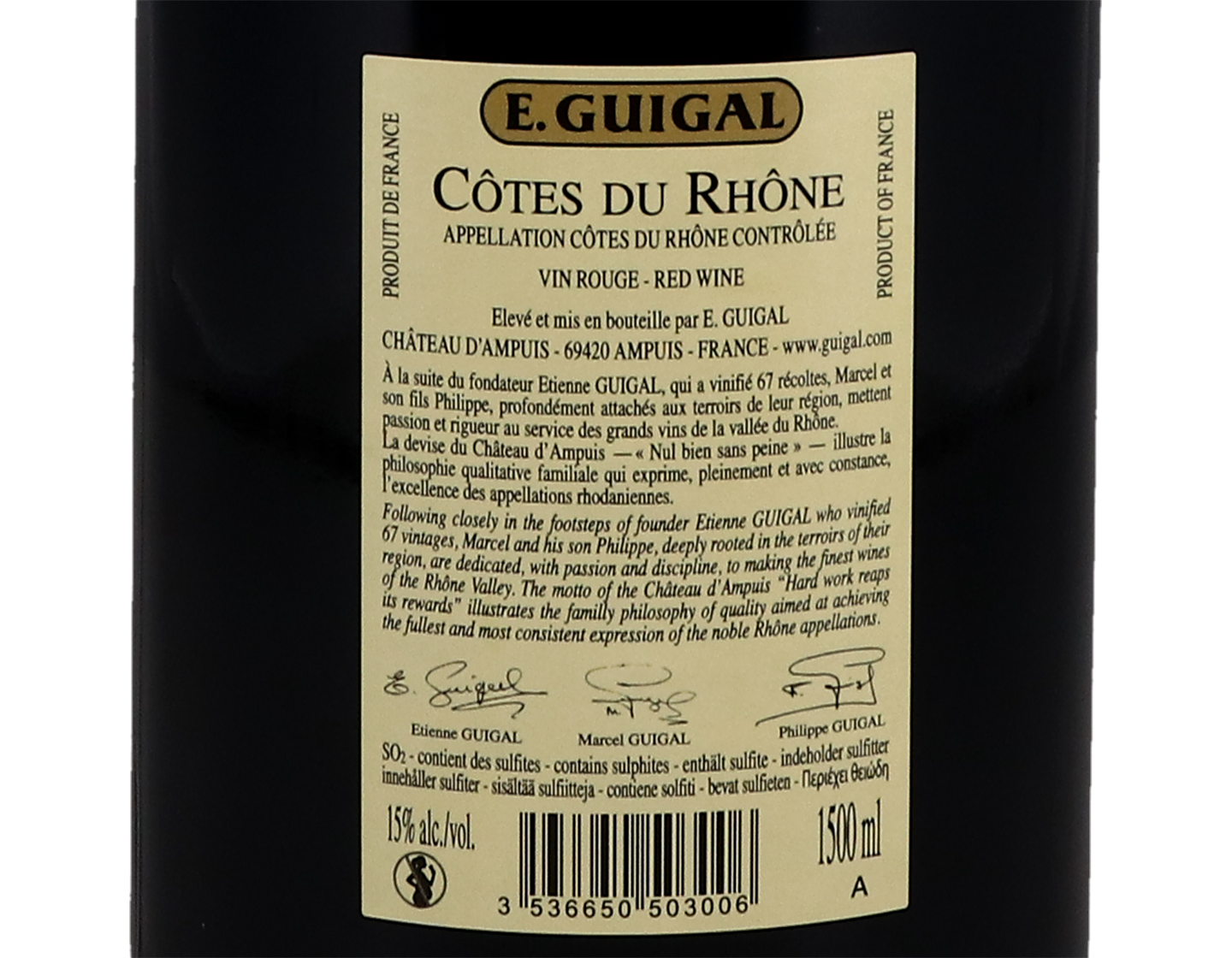 Magnum of Cotes du Rhone Rouge Guigal 2019