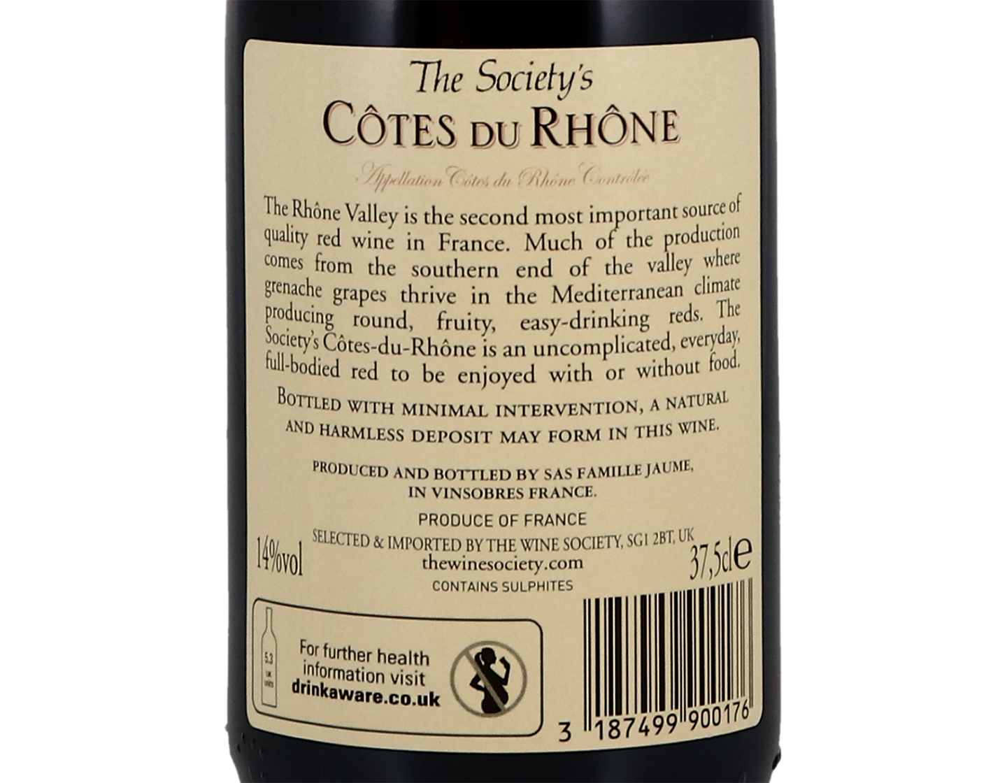 Half bottle of The Society's Côtes-du-Rhône 2021c