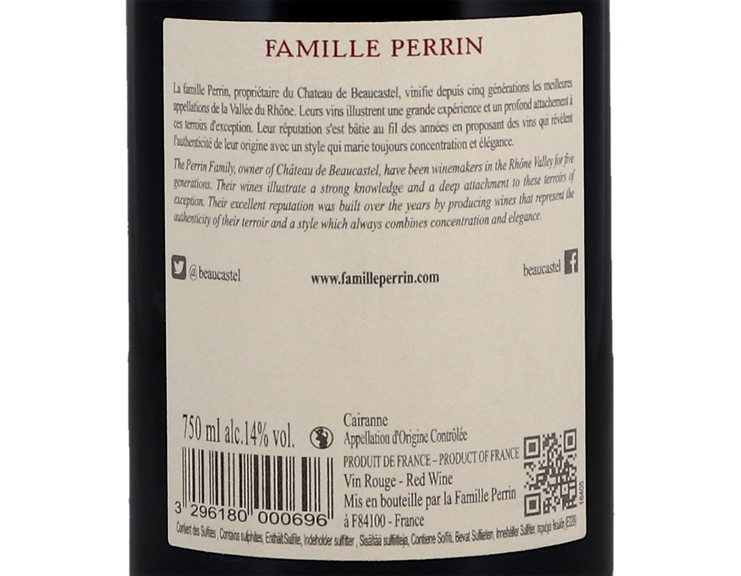 Cairanne Peyre Blanche Famille Perrin 2020