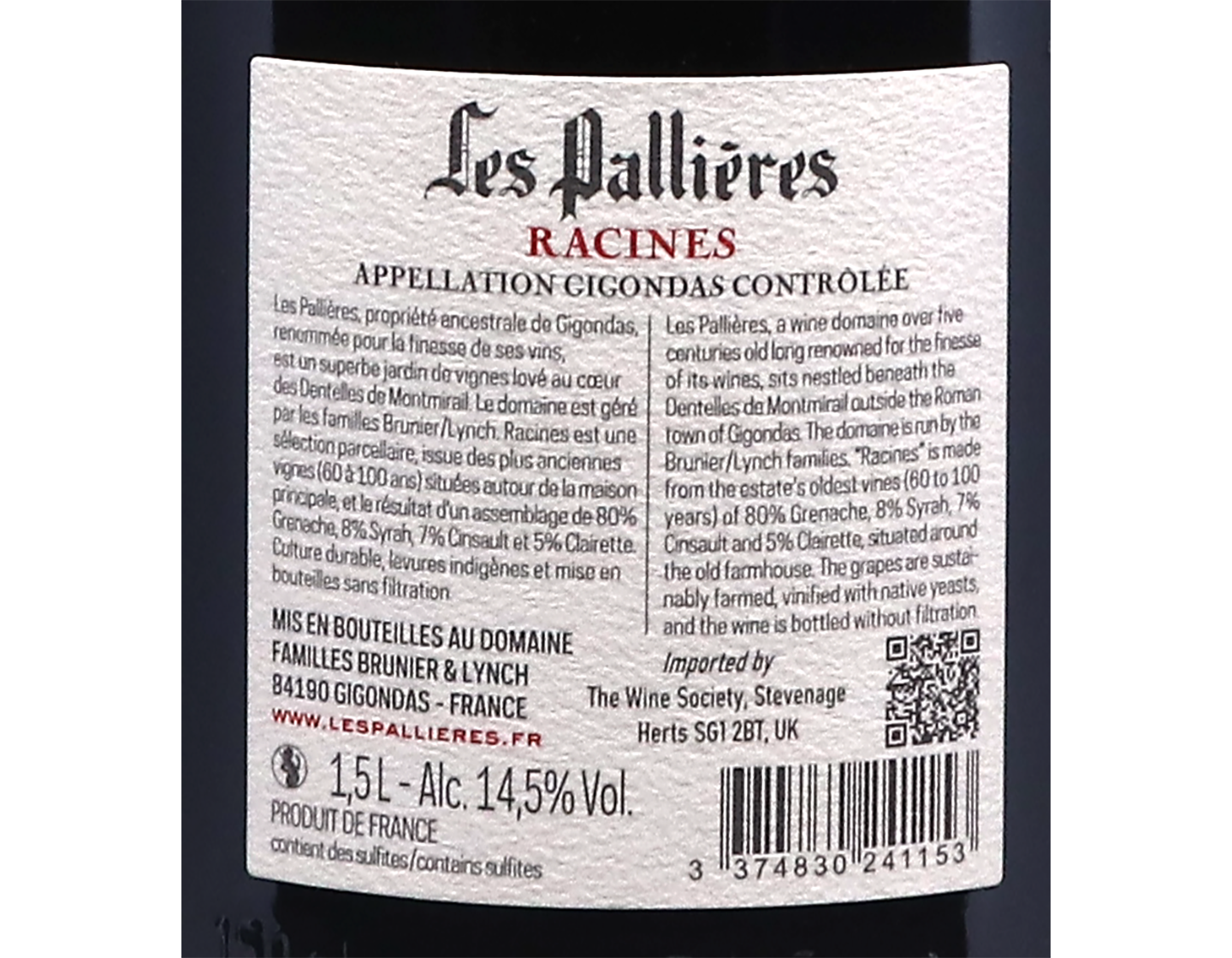 Magnum of Gigondas Les Racines, Domaine Les Pallières 2021