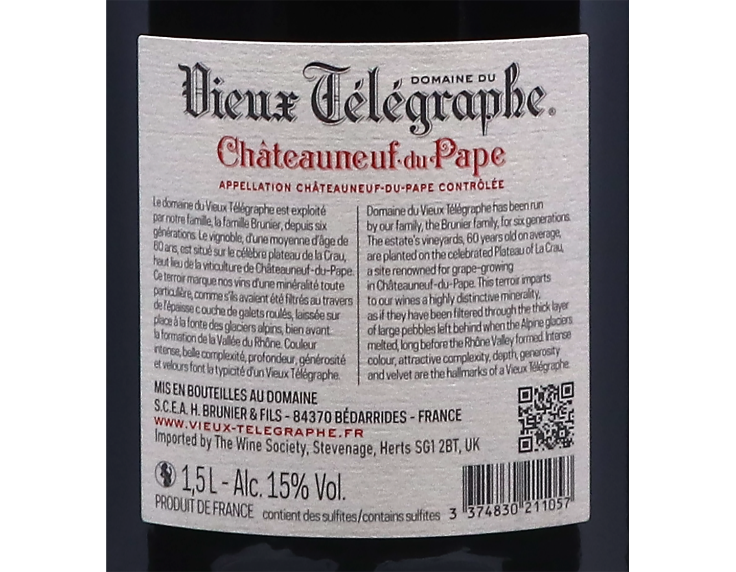 Magnums of Chateauneuf du Pape Domaine du Vieux Telegraphe 2021 Red
