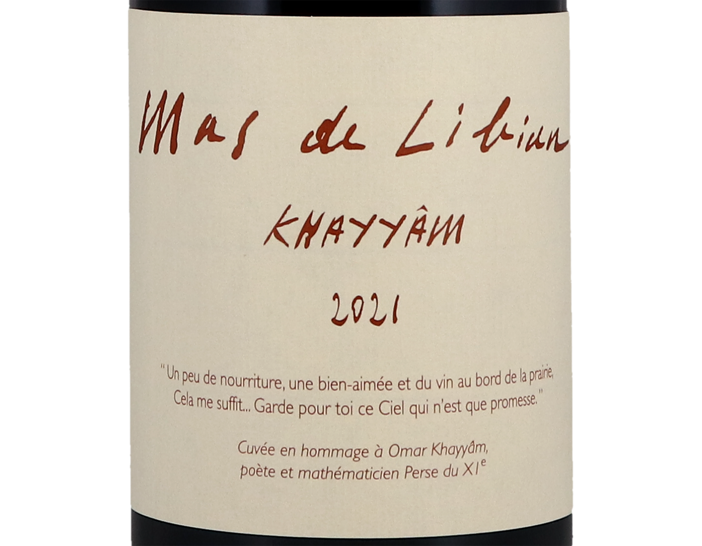 Cotes du Rhone Villages Omar Khayyam Mas du Libian ORGANIC 2021