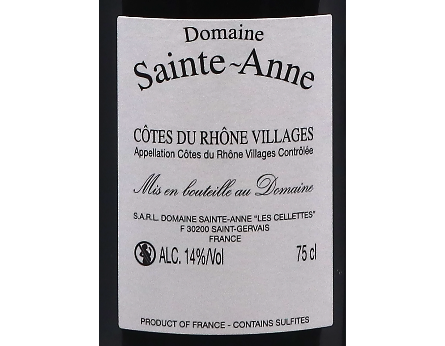 Côtes-du-Rhône Villages, Notre Dame des Cellettes, Domaine Sainte-Anne 2021