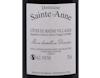 Côtes-du-Rhône Villages, Notre Dame des Cellettes, Domaine Sainte-Anne 2021 view 3