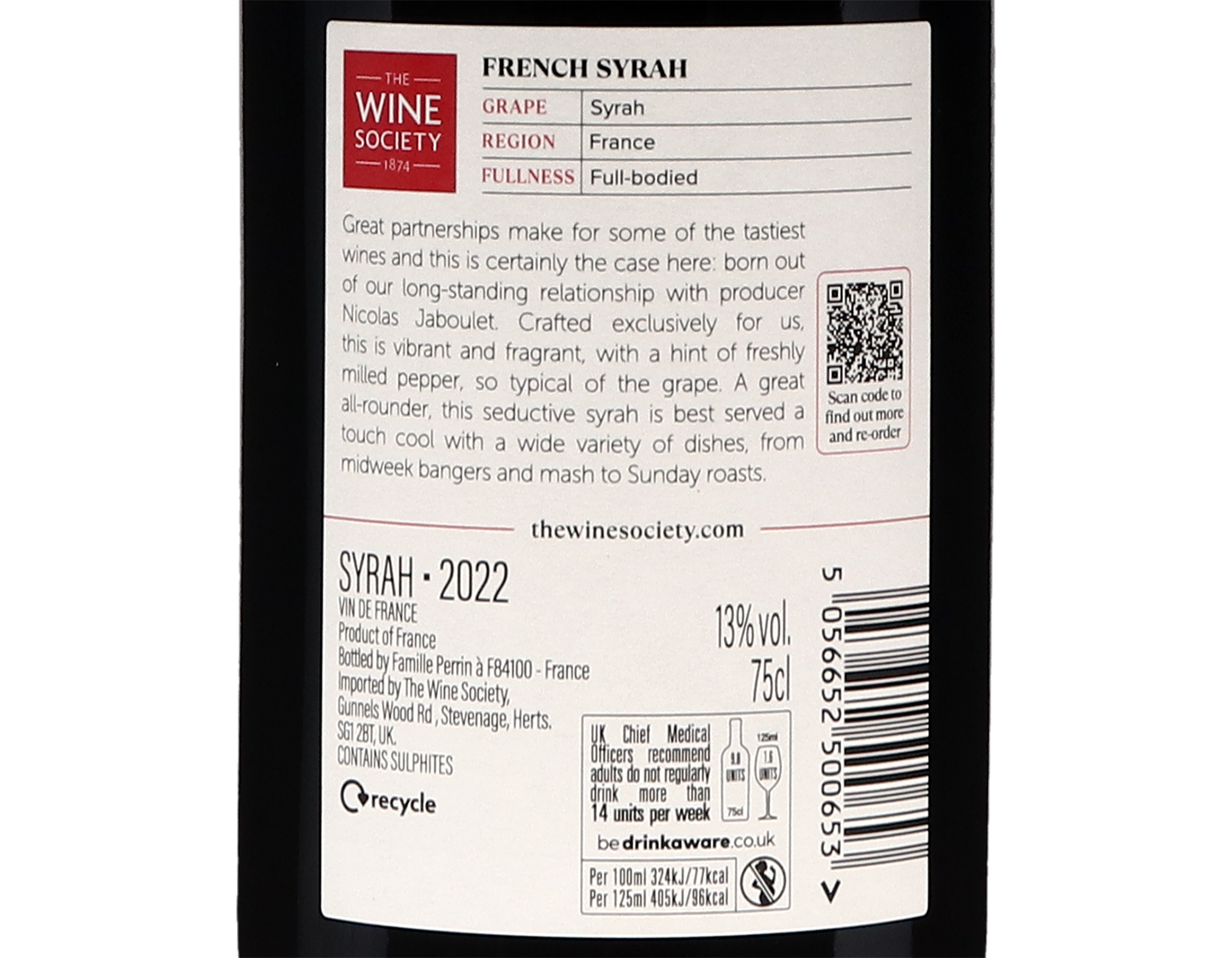 The Society's French Syrah 2022