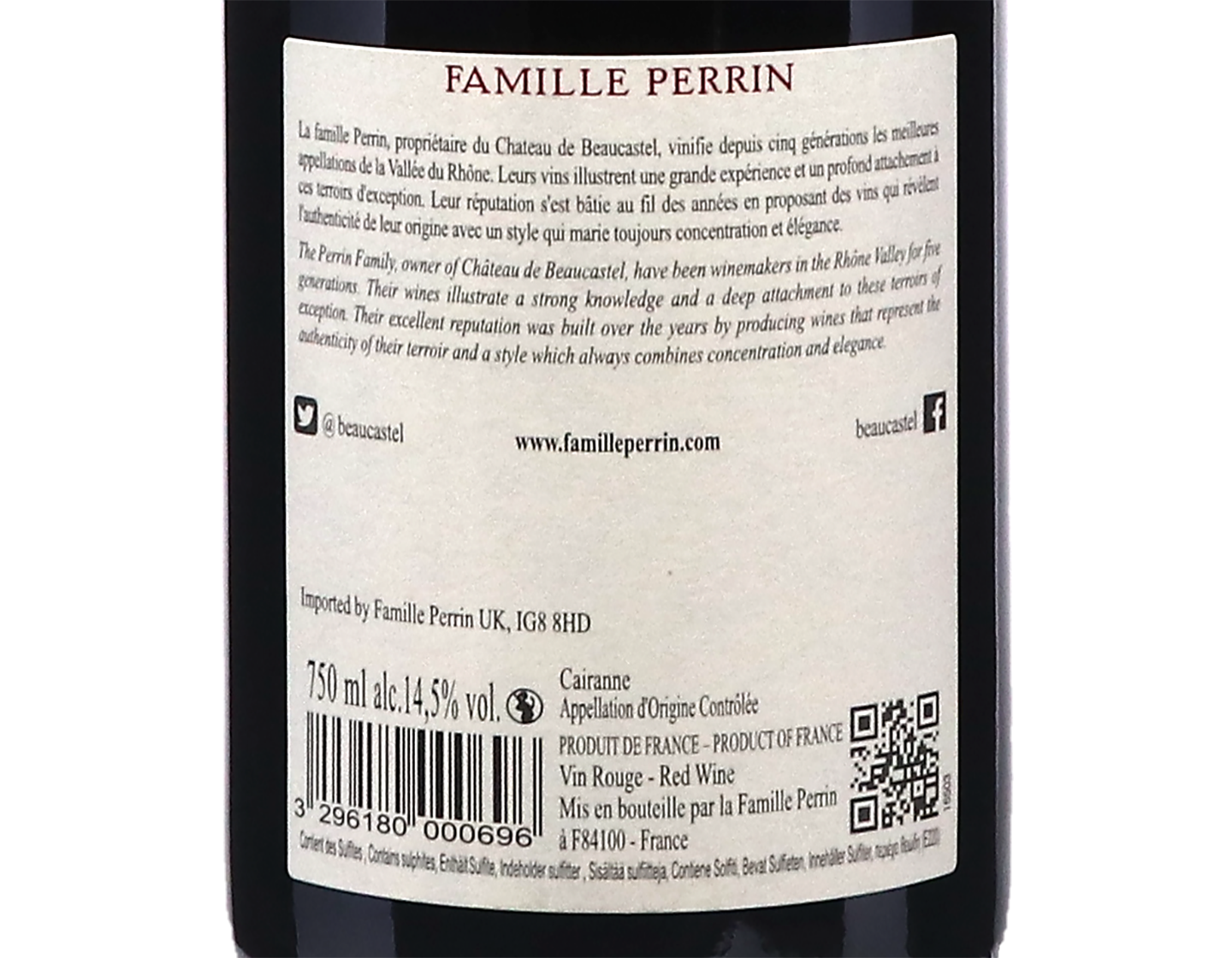 Cairanne Peyre Blanche Famille Perrin 2022