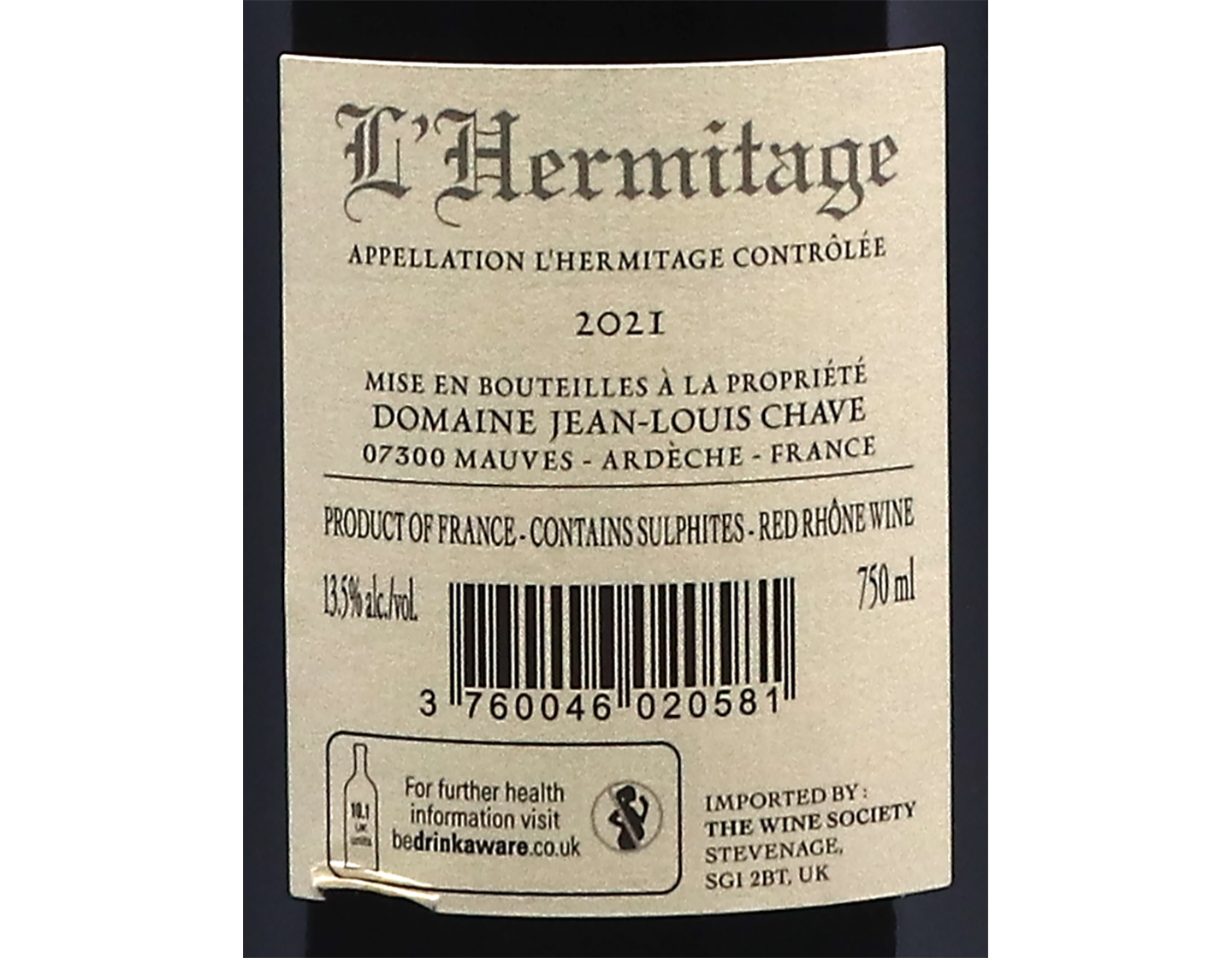 Hermitage Rouge, Domaine Jean-Louis Chave 2021