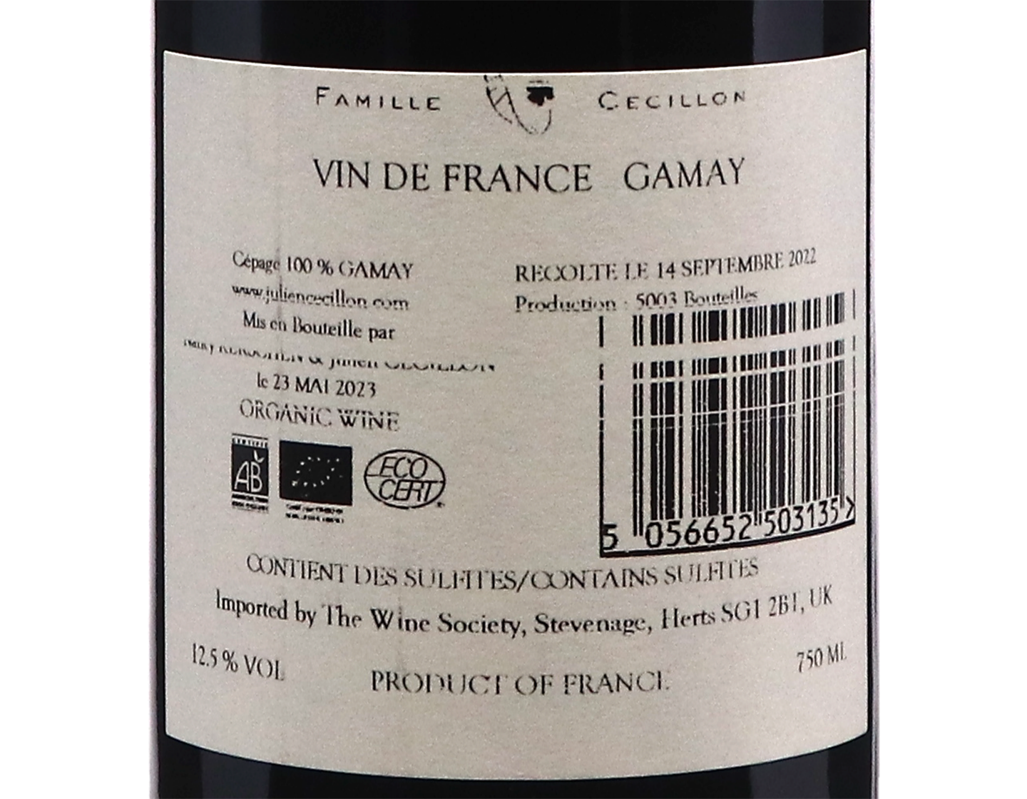 Gamay La Savanne Famille Cecillon 2022