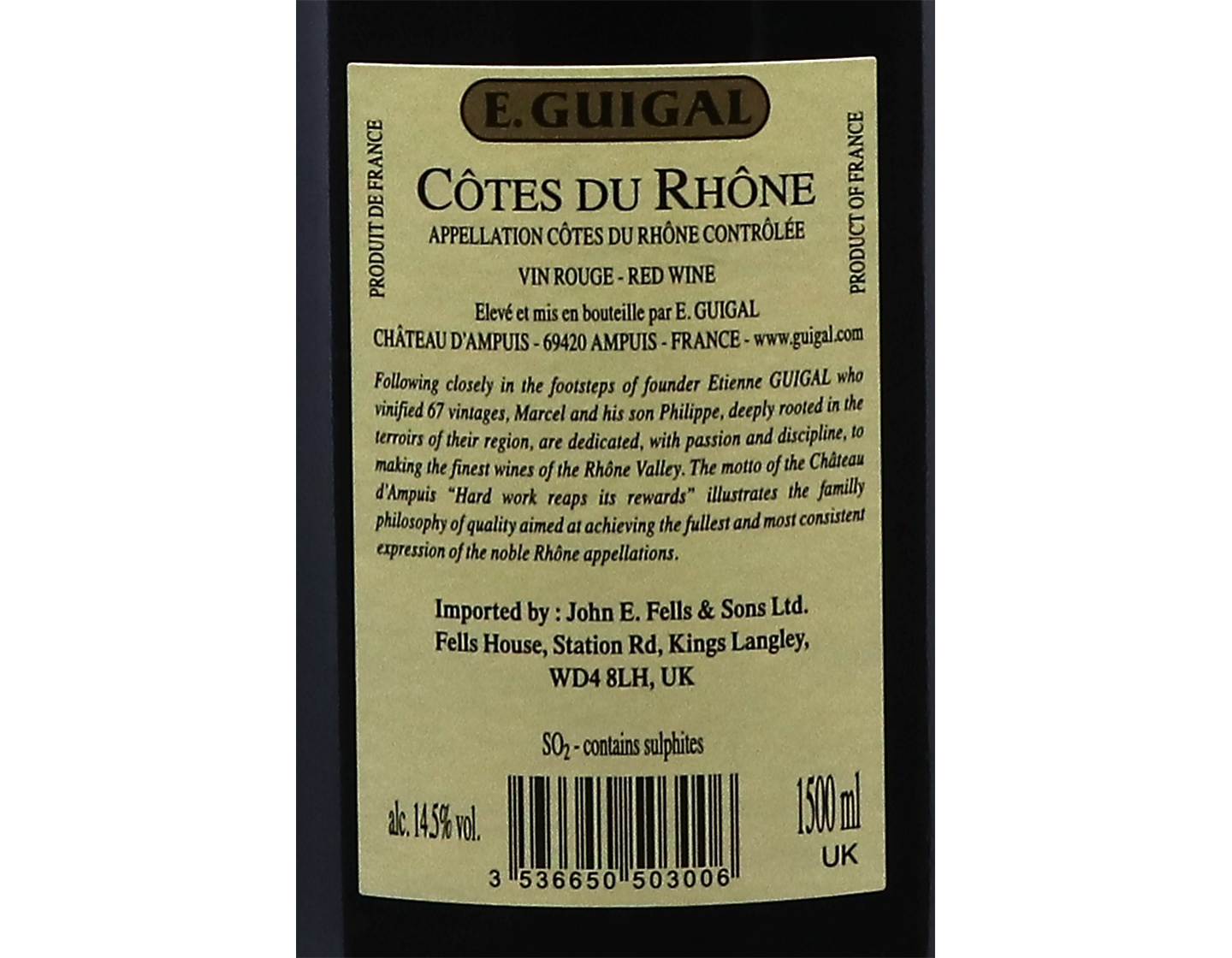 Magnum of Cotes du Rhone Rouge Guigal 20212023