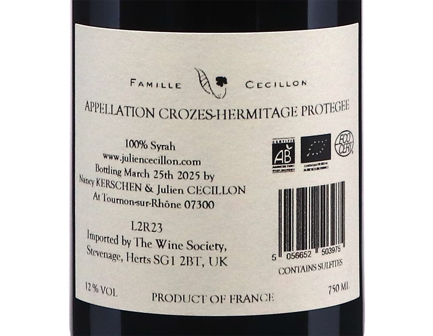 Crozes Hermitage Les Marguerites Julien Cecillon 2023