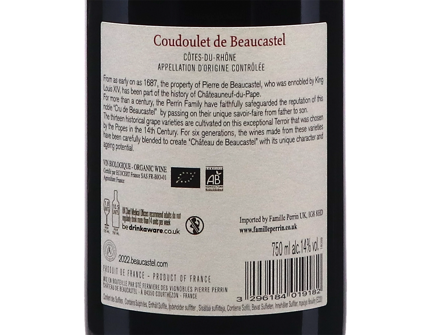 Cotes du Rhone Coudoulet de Beaucastel Rouge 2022