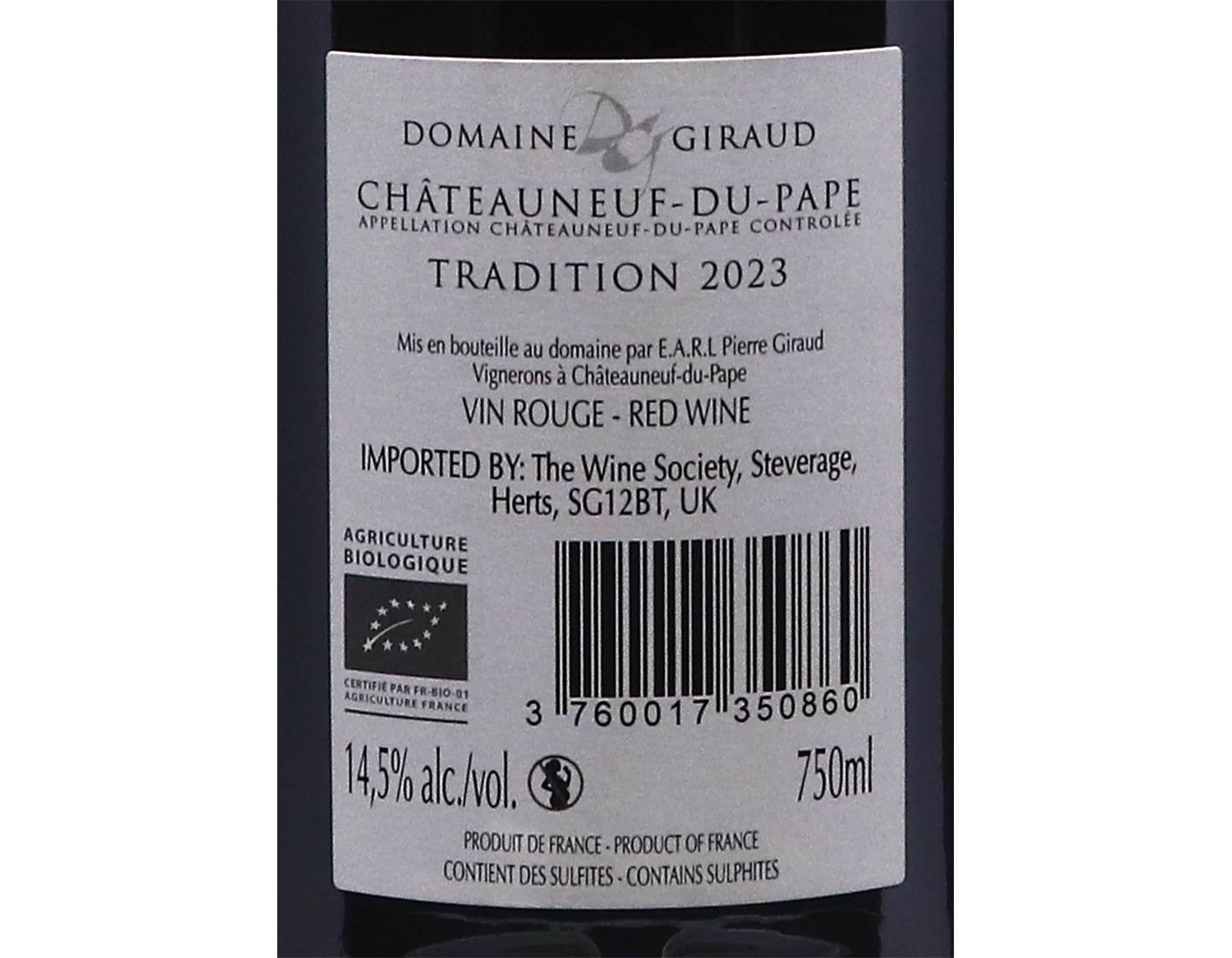 Chateauneuf du Pape Tradition Domaine Giraud 2023
