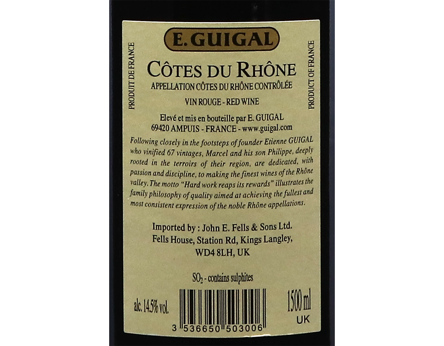 Magnum of Cotes du Rhone Rouge Guigal 2022