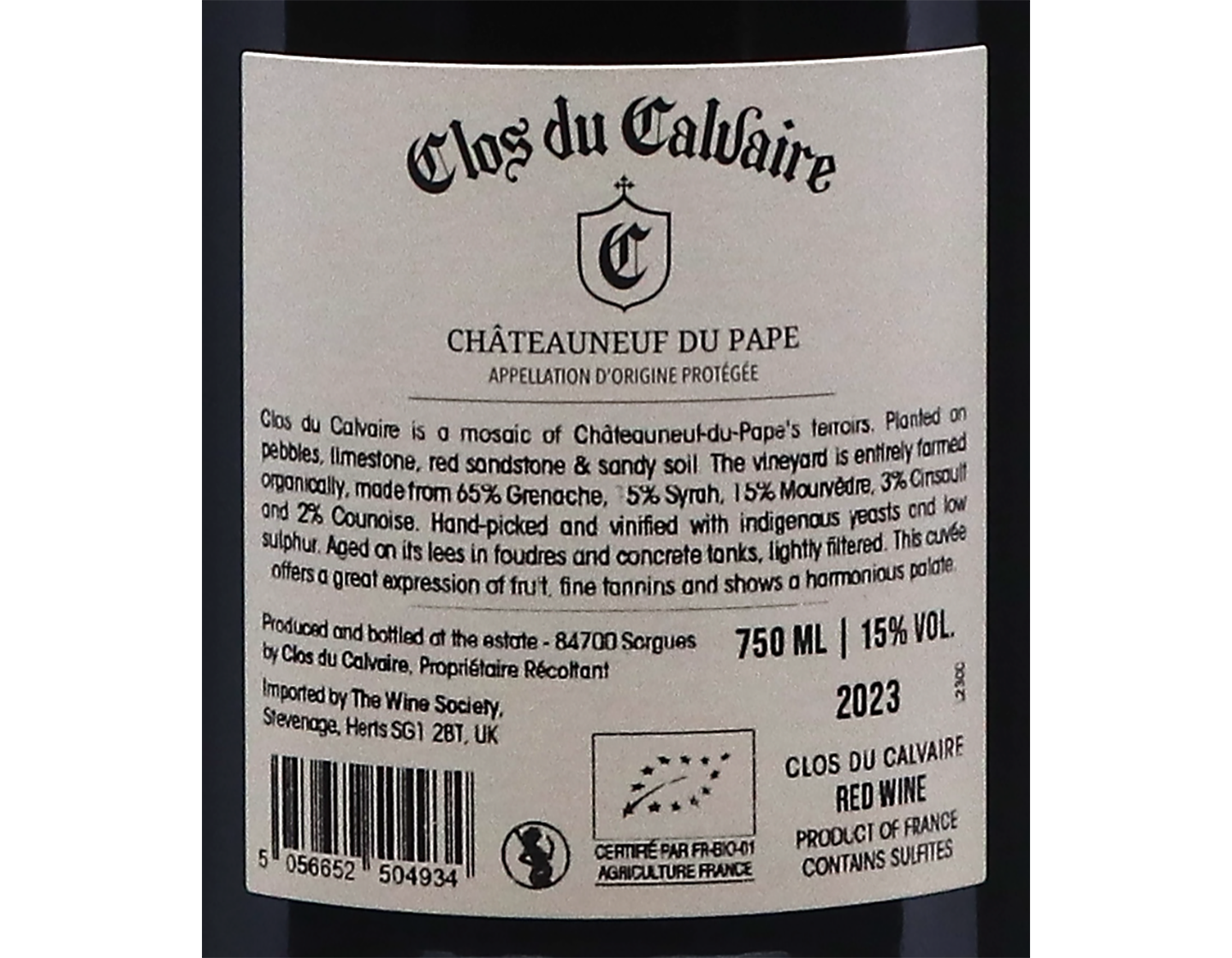 Chateauneuf du Pape Clos du Calvaire 2023