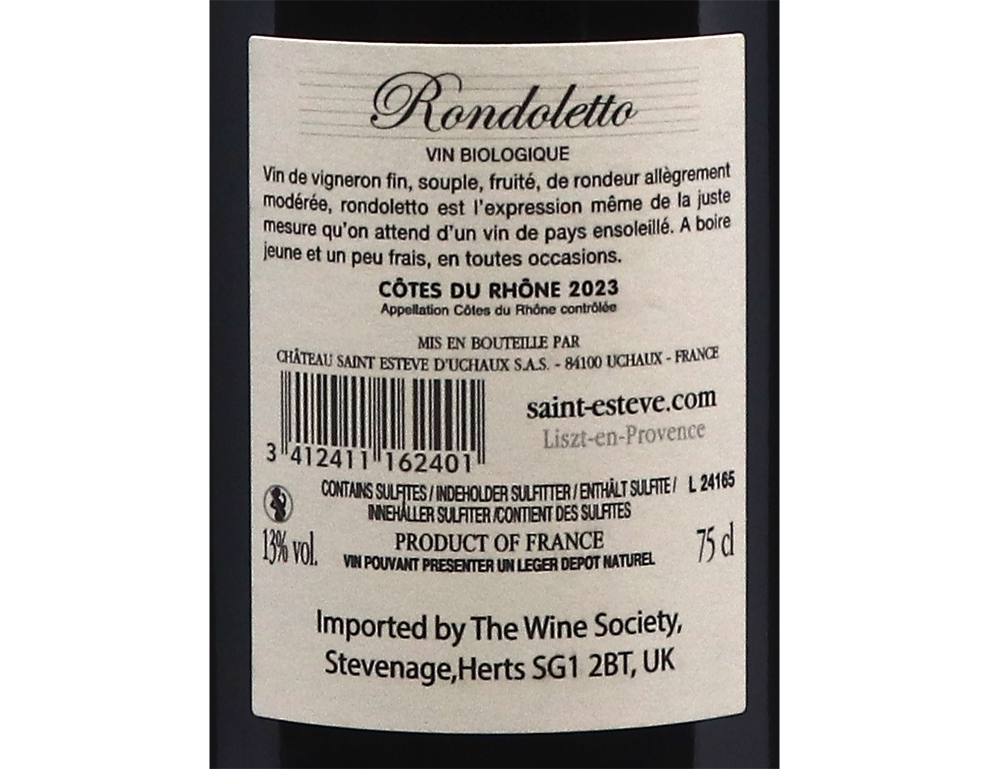Domaine Sainte Esteve Rondoletto Cotes du Rhone Mediterranee 2023