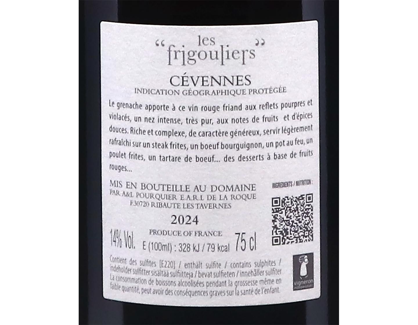 Domaine Camp Galhan, Les Frigouliers, IGP Cévennes 2024