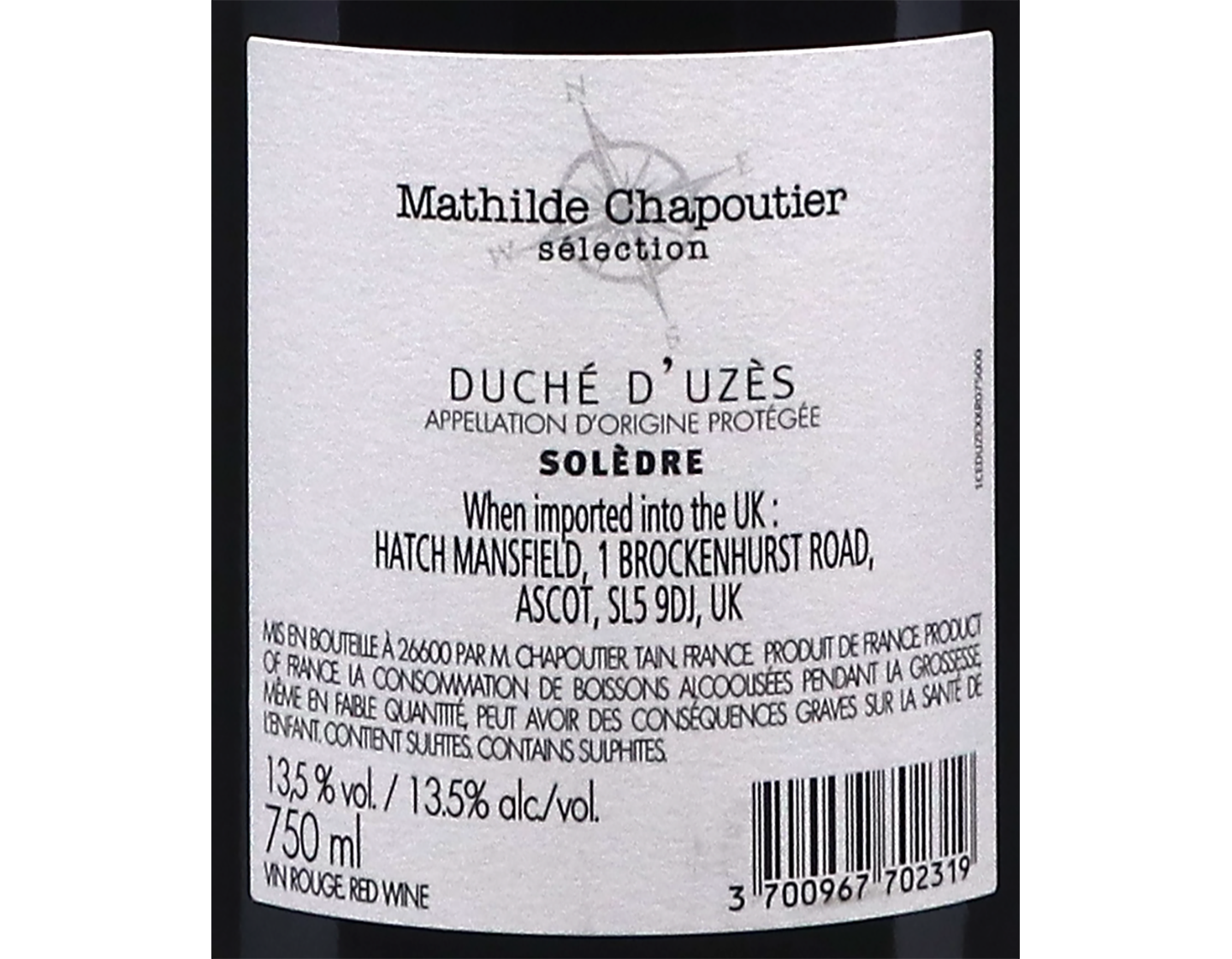 Duche d Uzes Rouge Chapoutier 2024