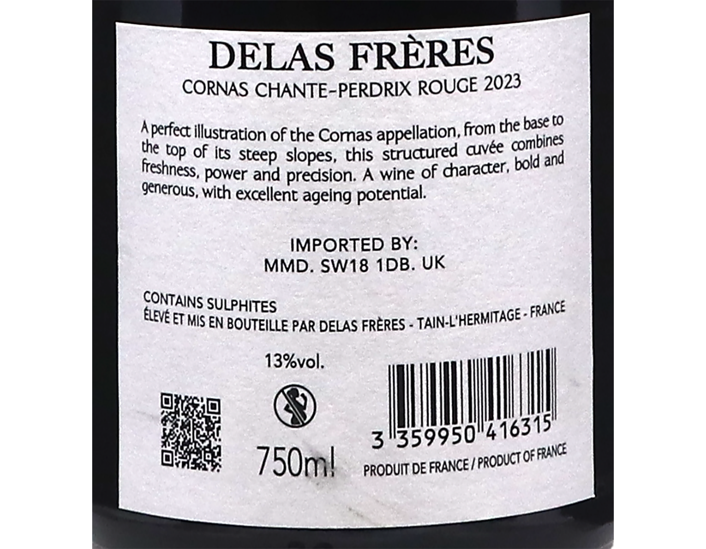 Cornas, Chante Perdrix, Delas 2023