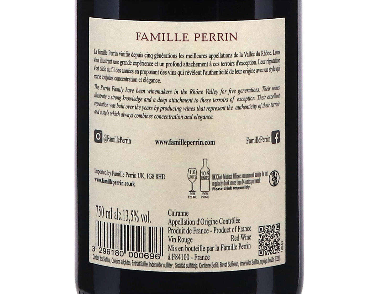 Cairanne Peyre Blanche Famille Perrin 2023