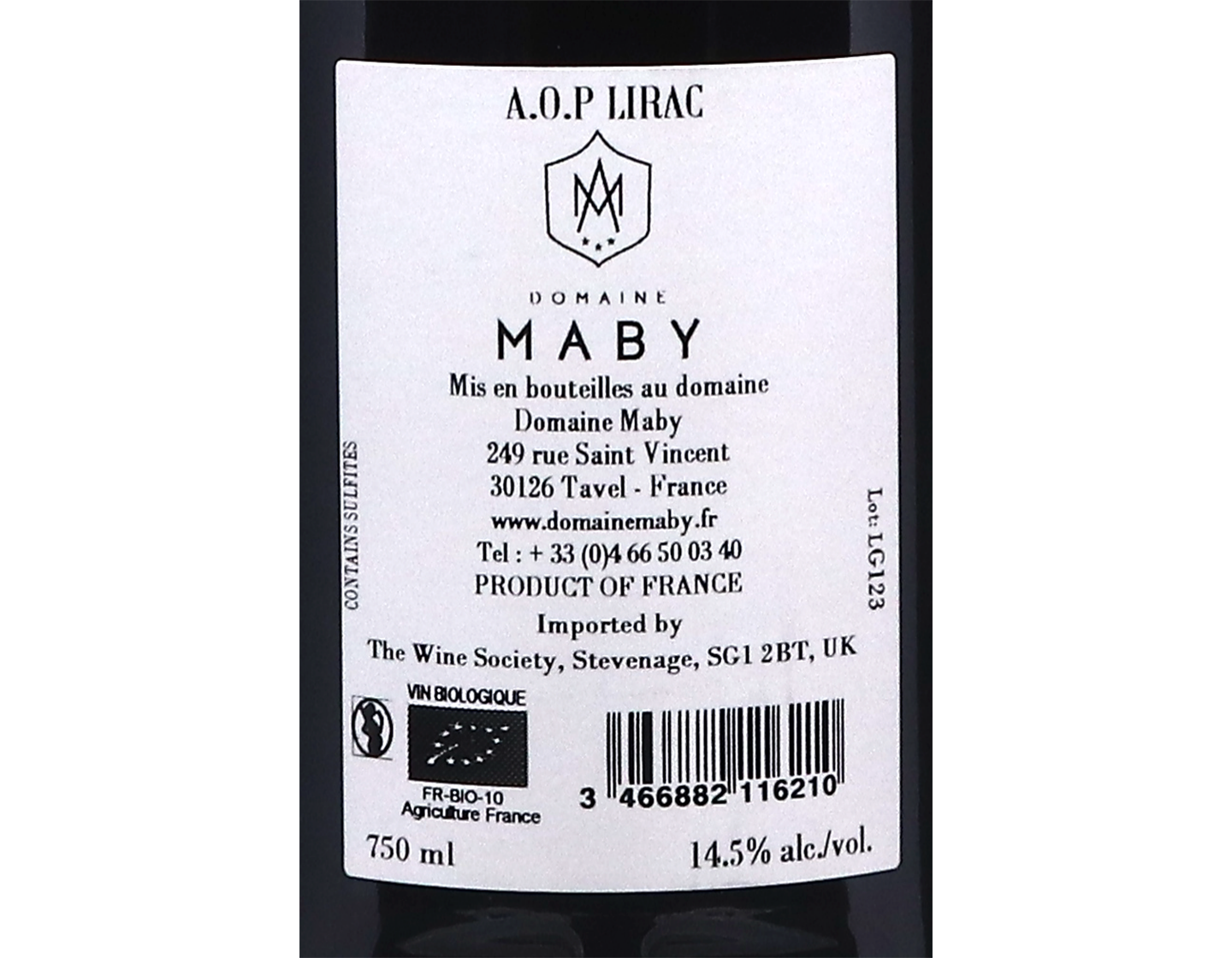 Lirac Rouge La Fermade, Domaine Maby 2023
