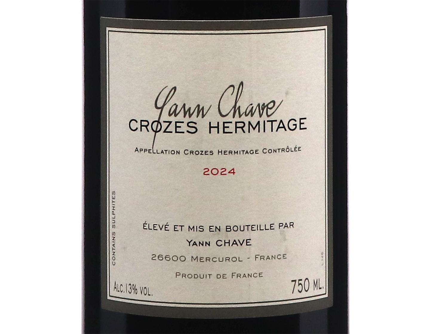 Crozes-Hermitage Domaine Yann Chave 2024 ORGANIC