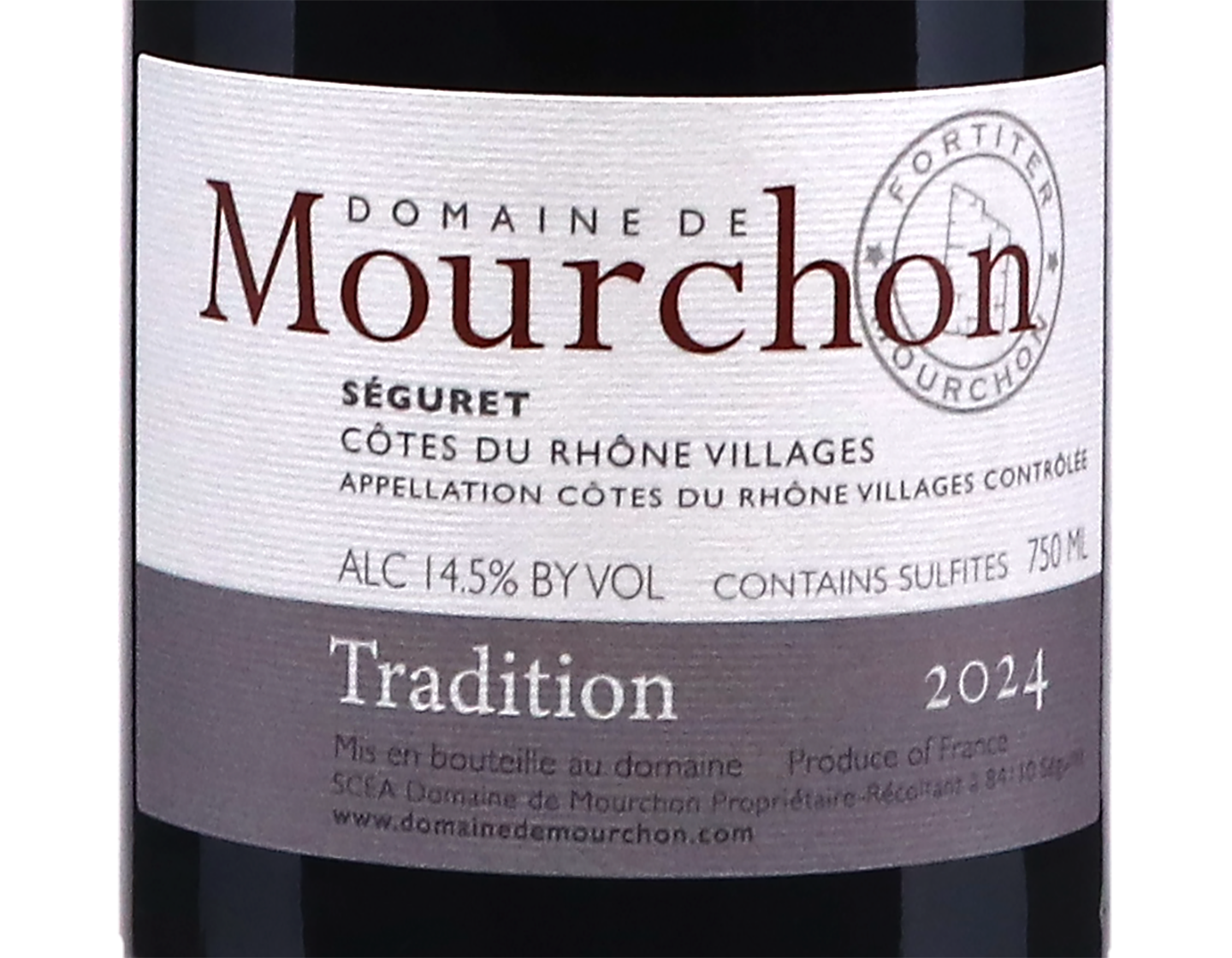 Seguret Cotes du Rhone Villages Tradition Domaine de Mourchon 2024