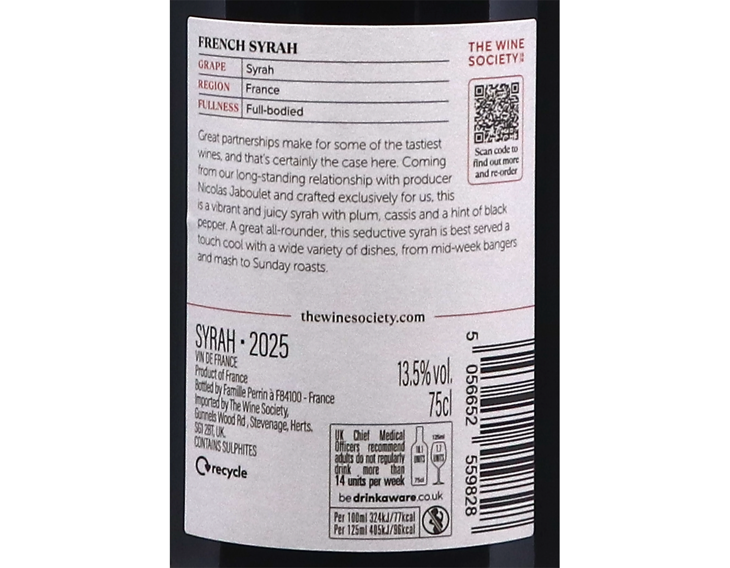 The Society's French Syrah 2025