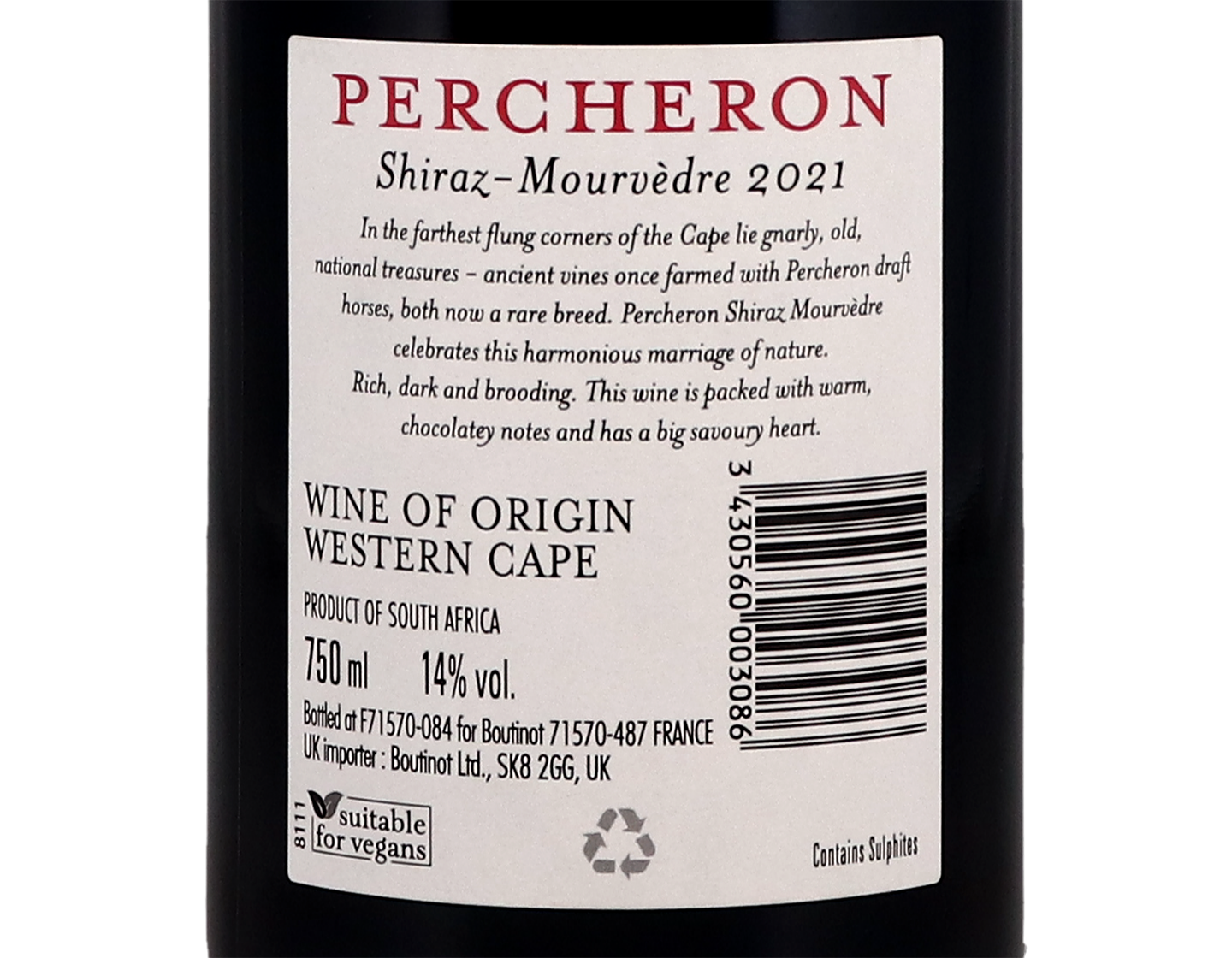 Percheron Shiraz-Mourvèdre, Western Cape 20212020