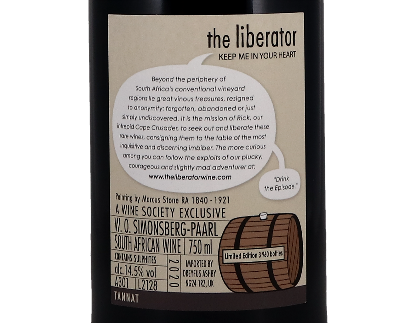 The Liberator Keep Me In Your Heart Tannat Coastal 2020