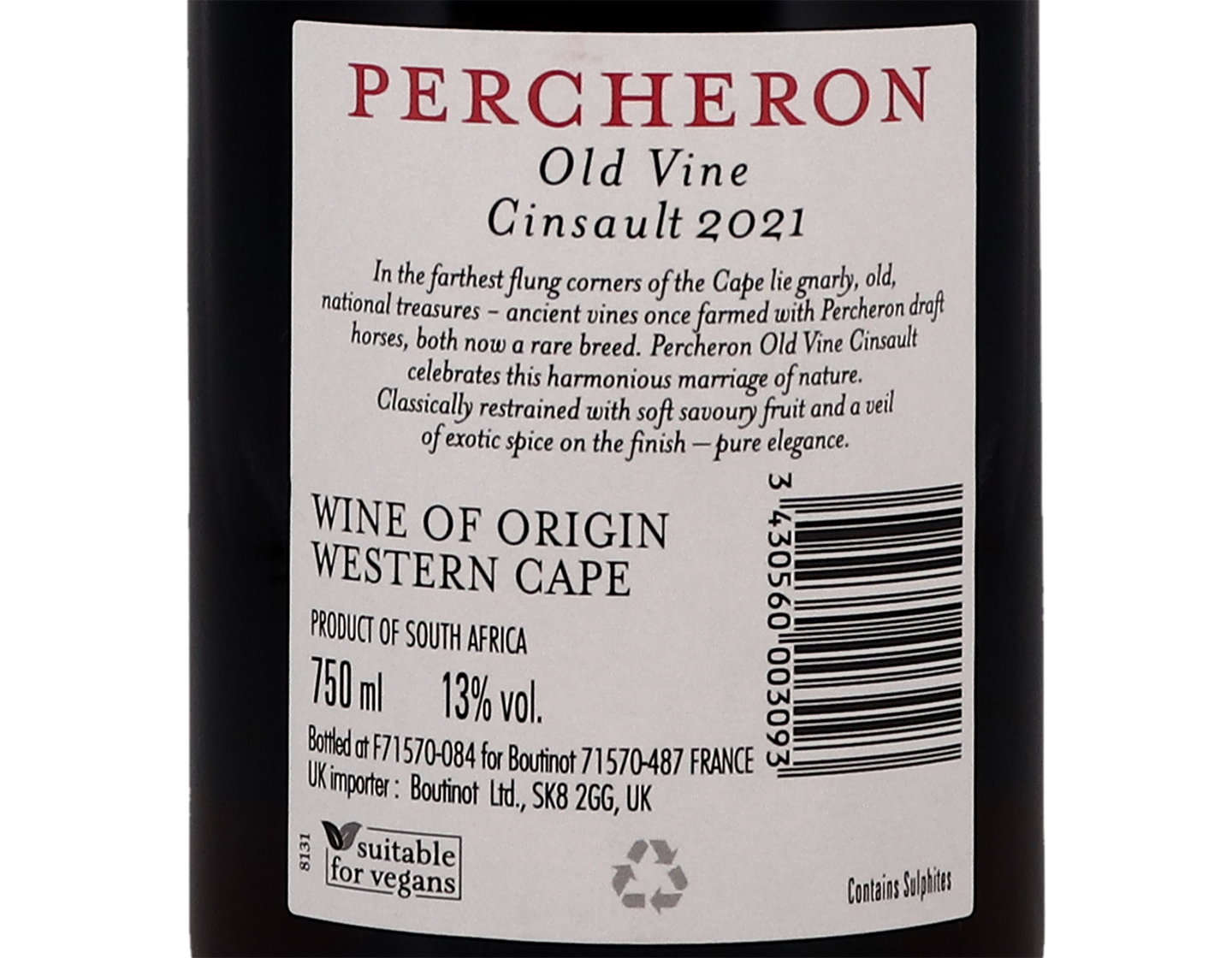 Percheron Old Vine Cinsault Western Cape 20212020