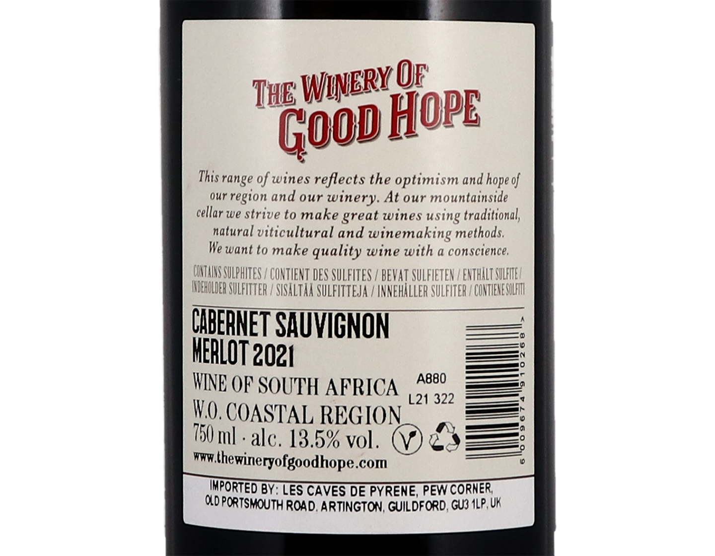 Winery of Good Hope Oceanside Cabernet Merlot 2021