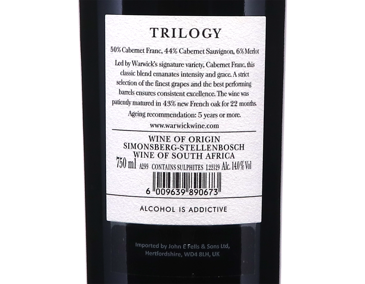 Warwick Trilogy Simonsberg Stellenbosch 2020