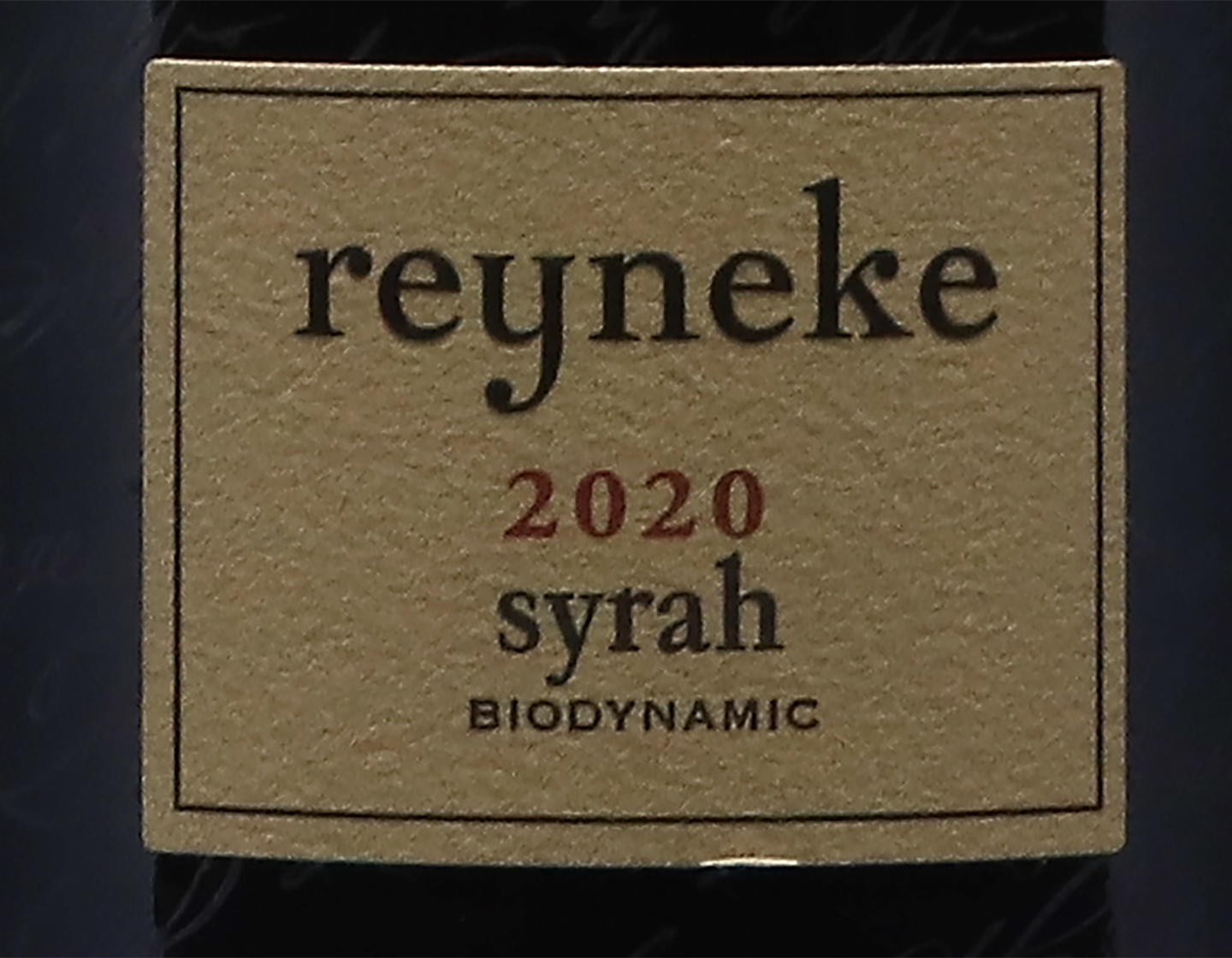 Reyneke Organic Syrah Stellenbosch 2020