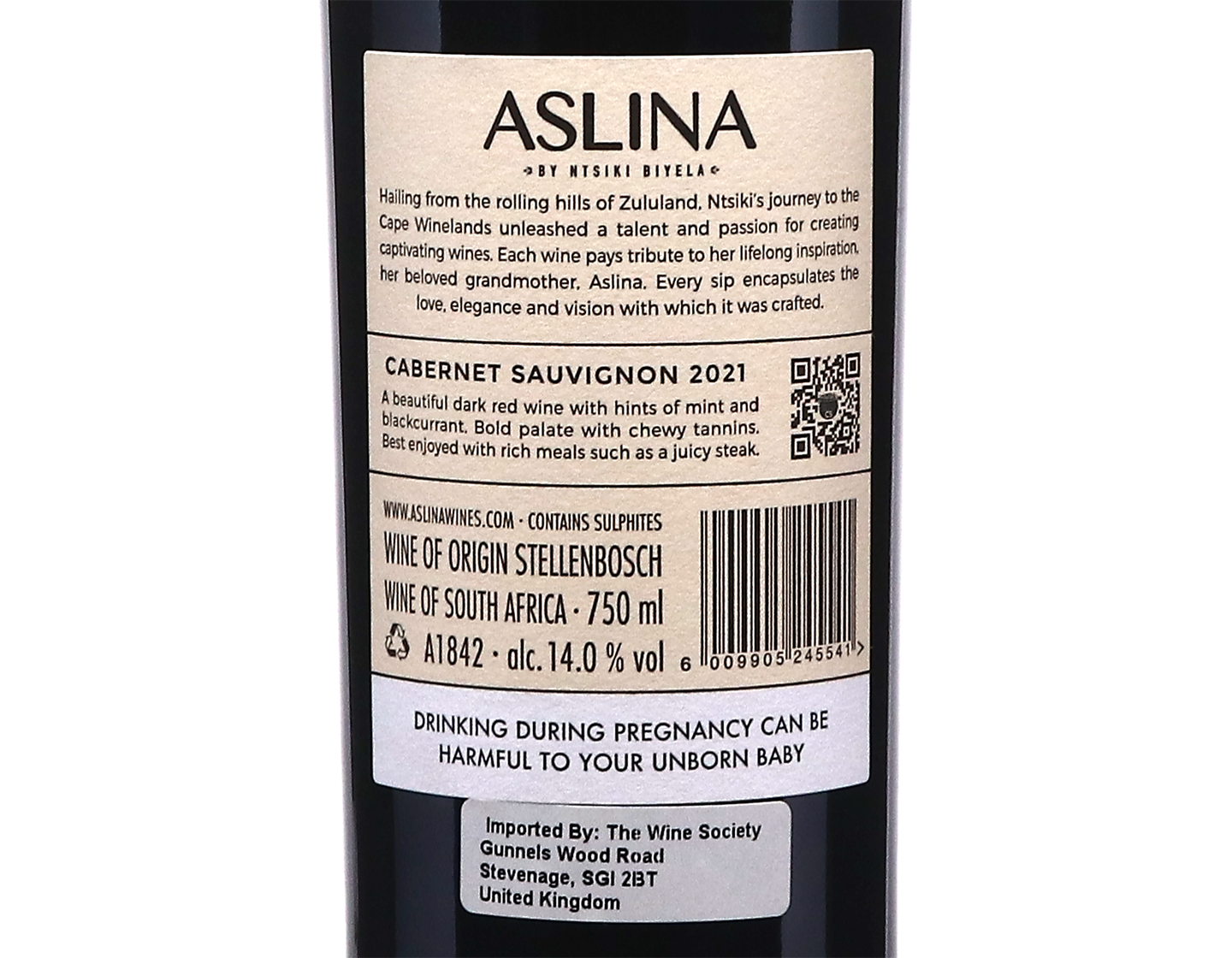 Aslina by Ntsiki Biyela Cabernet Sauvignon, Stellenbosch 2021