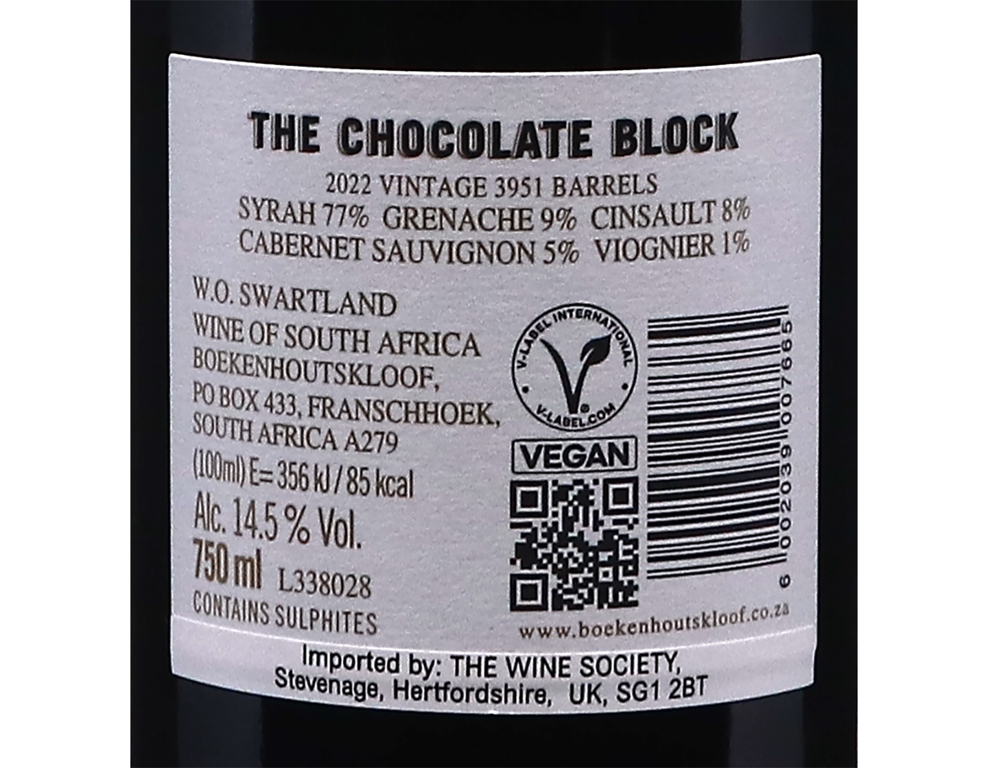 Boekenhoutskloof The Chocolate Block Swartland 2022