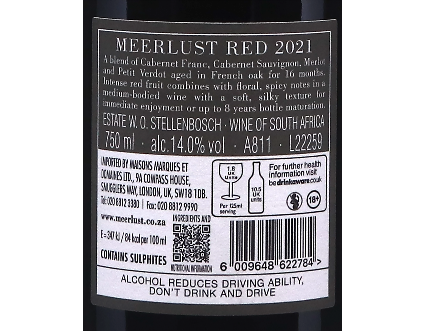 Meerlust Estate Red, Stellenbosch 2021