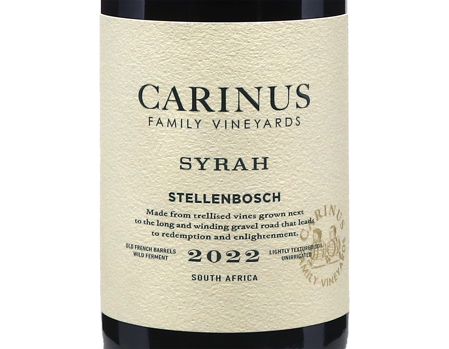 Carinus Family Vineyards Syrah Stellenbosch 2022