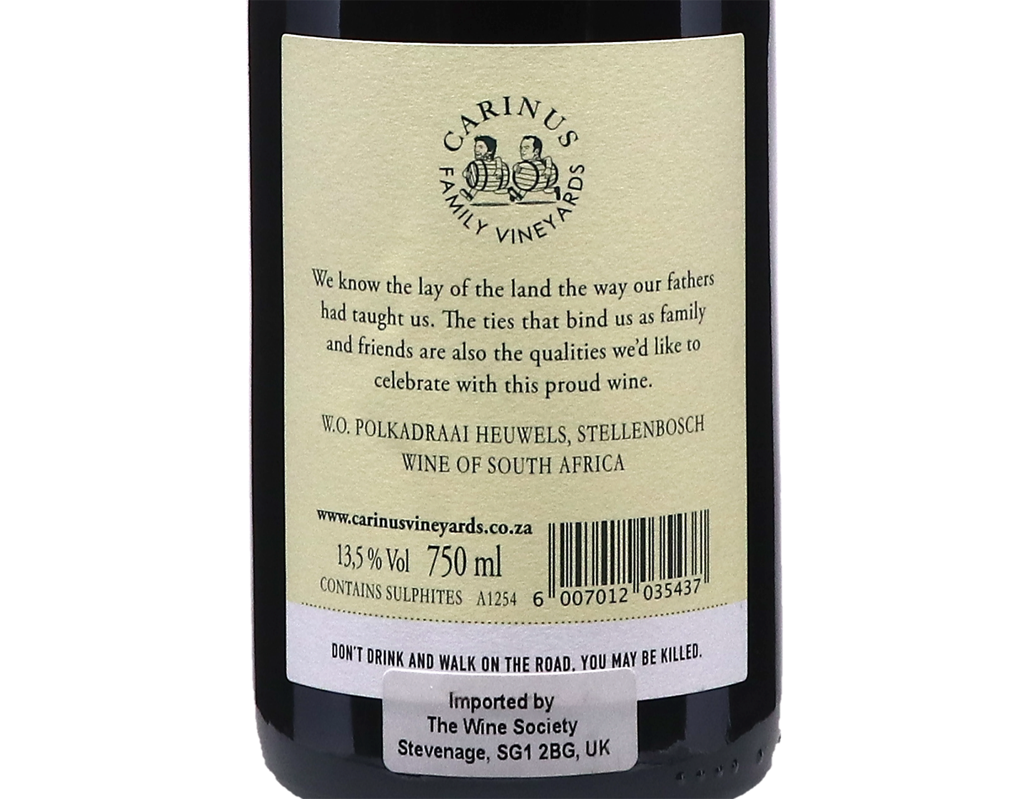 Carinus Family Vineyards Syrah Stellenbosch 2022