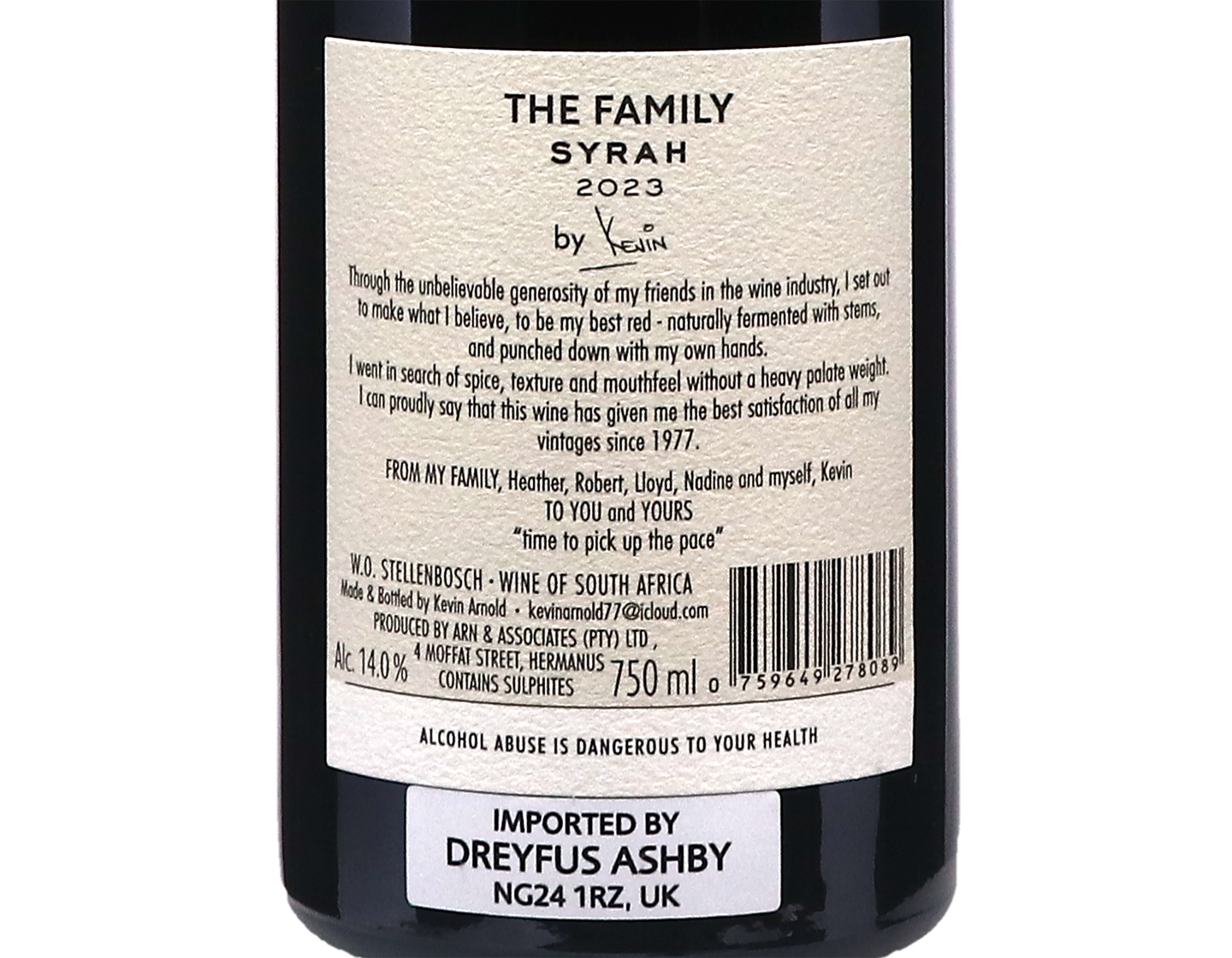 The Family Syrah,Stellenbosch 2023