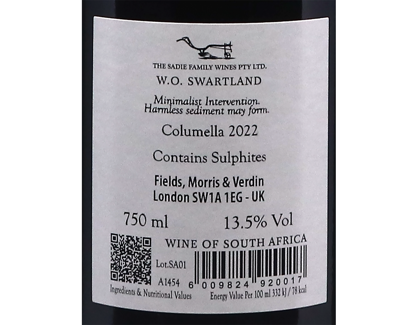 The Sadie Family Wines Columella,Swartland 2022 MX ONLY