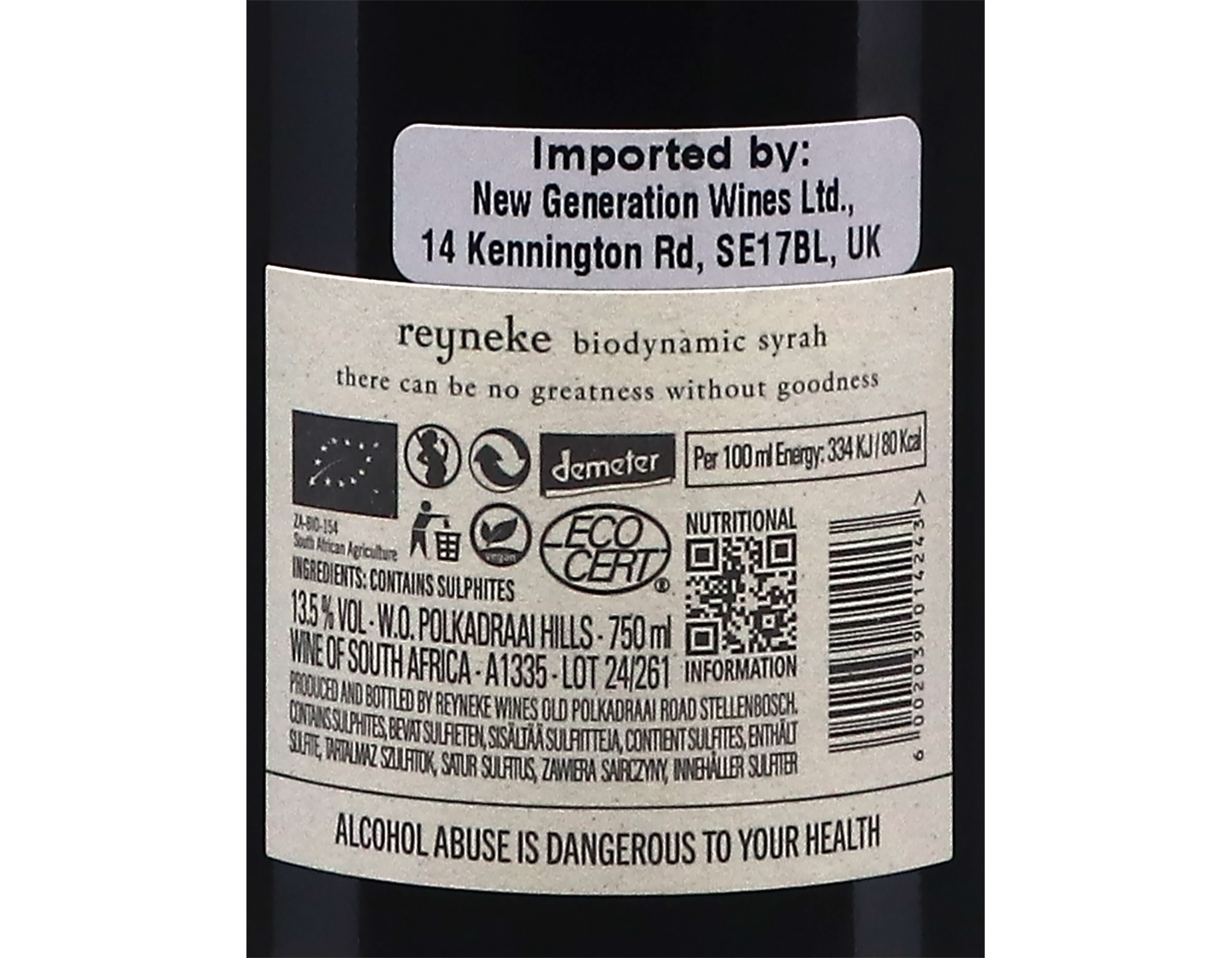 Reyneke Syrah,Polkadraai Hills 2023