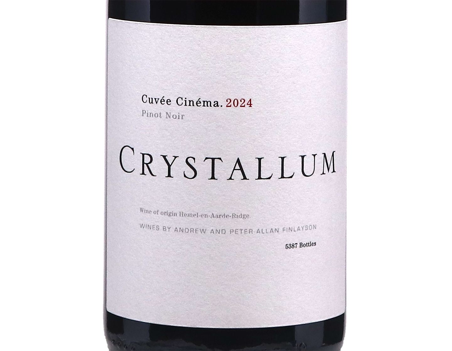 Crystallum Cuvee Cinema Pinot Noir Hemel en Aarde Ridge 2024 ONE BOTTLE PER MEMBER