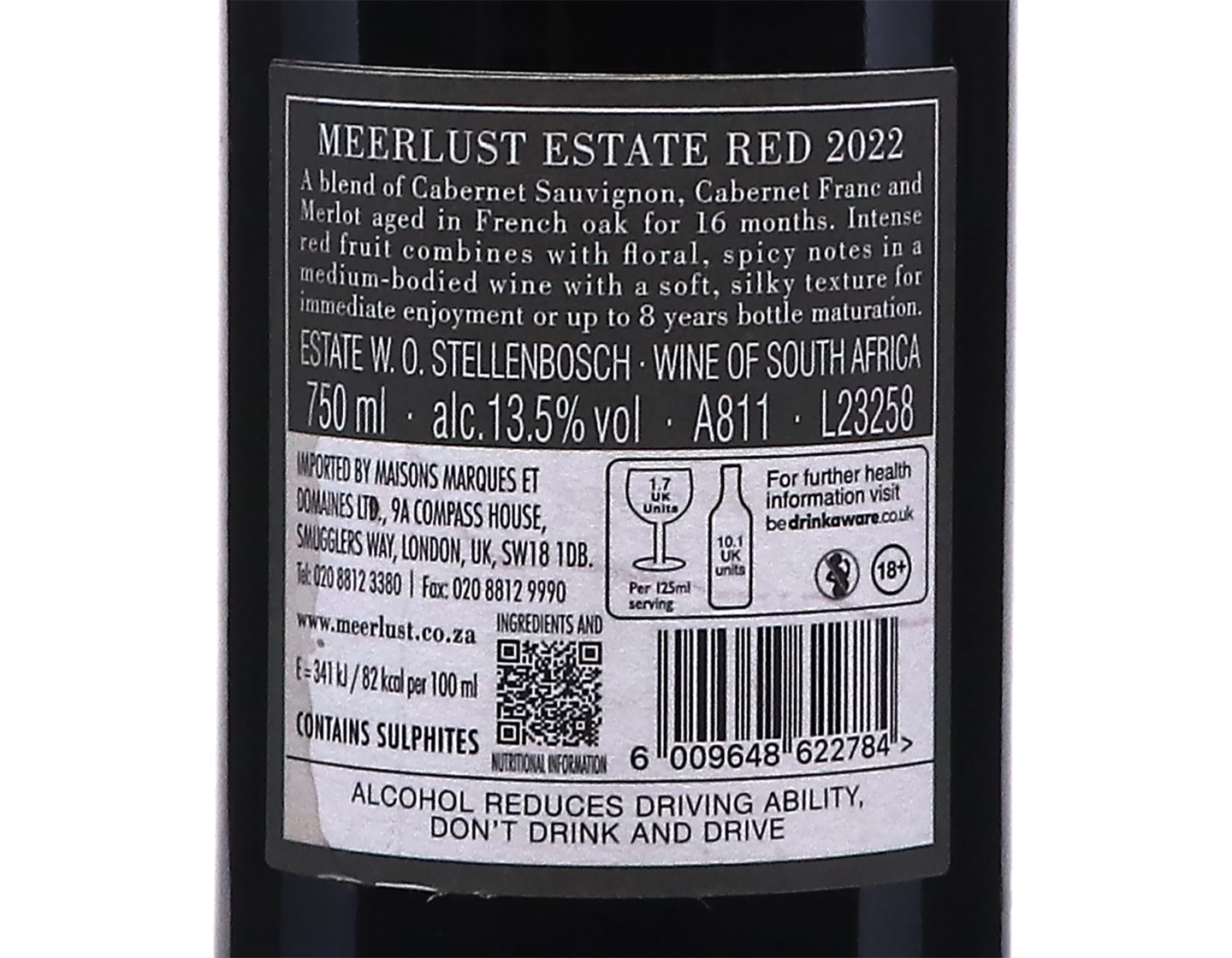 Meerlust Estate Red, Stellenbosch 2022