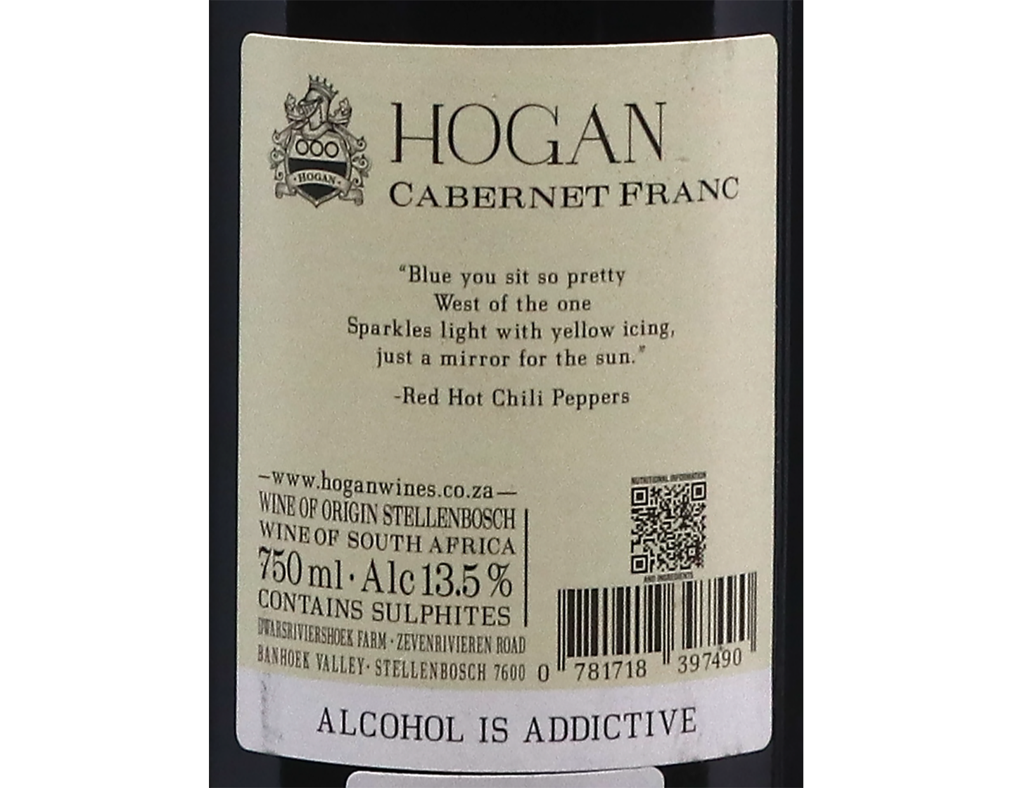 Hogan Mirror for the Sun Cabernet Franc Stellenbosch 2024