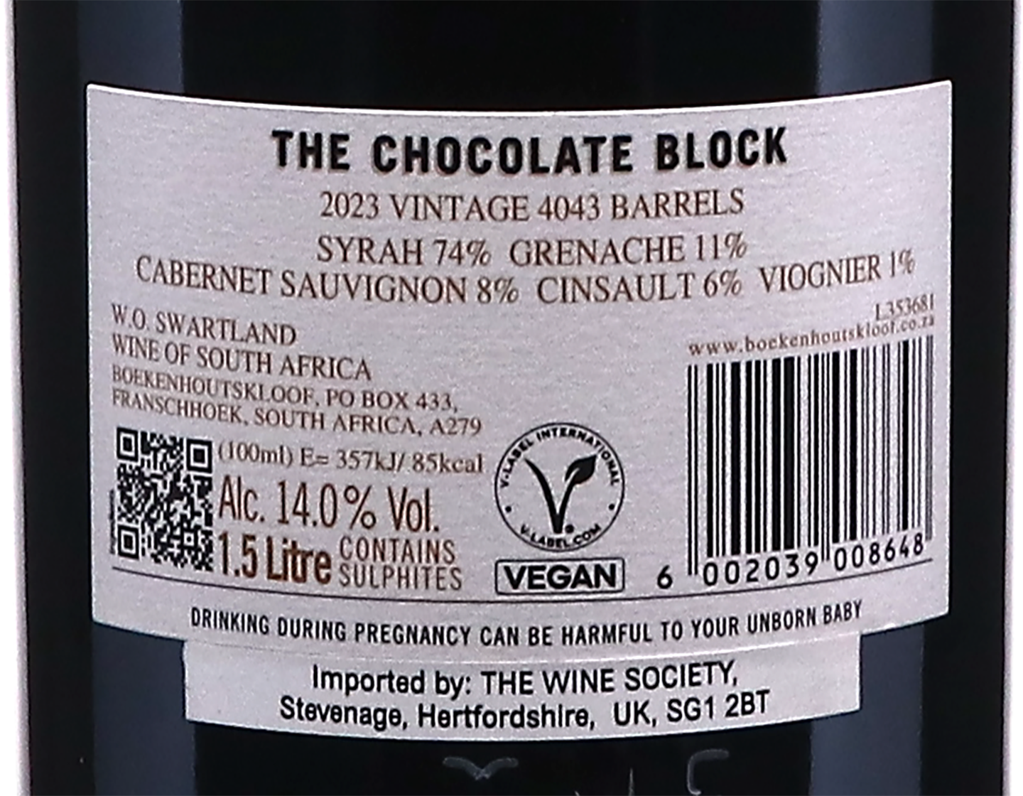 Magnum of Boekenhoutskloof The Chocolate Block Swartland 2023