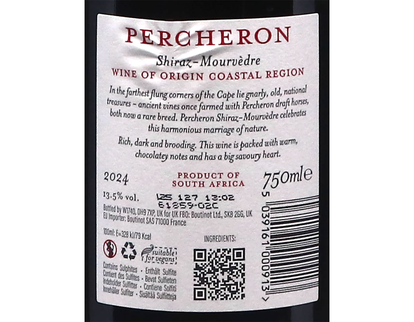 Percheron Shiraz Mourvedre Coastal Region 2024