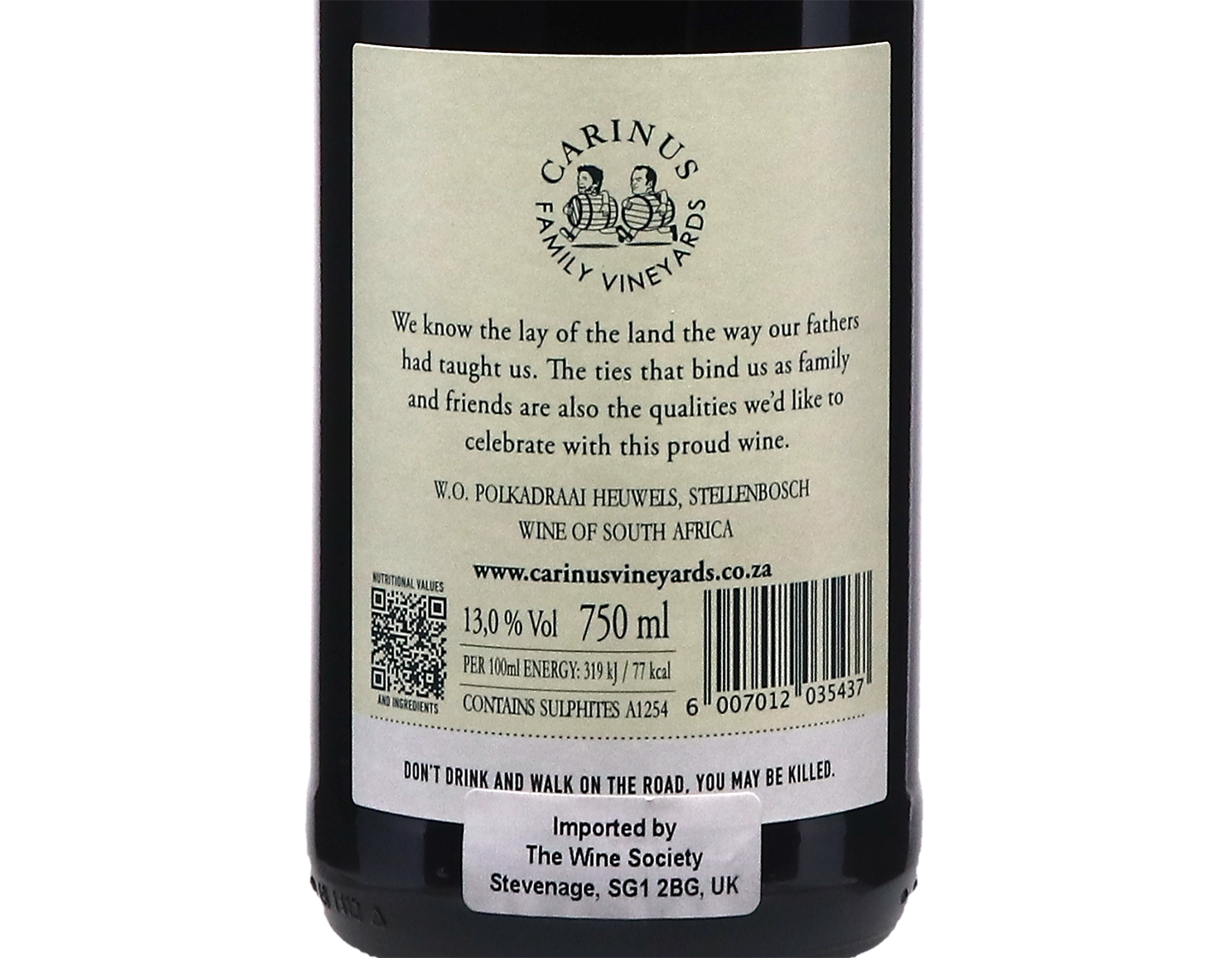Carinus Family Vineyards Syrah Stellenbosch 2024