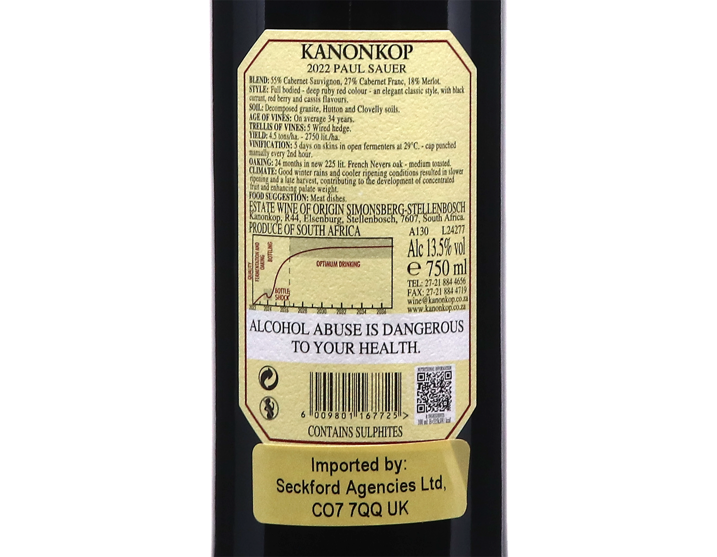 Kanonkop Paul Sauer Simonsberg Stellenbosch 2022